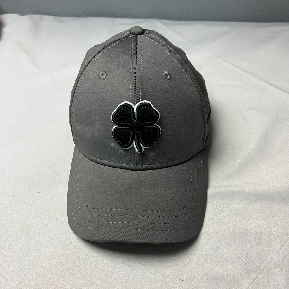 Black Clover Gray Golf Hat Gray Fitted Live Lucky Black Clover Patch S/M‎